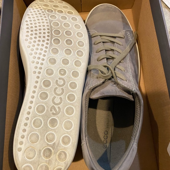 Ecco soft classic sneaker - gray suede - Picture 2 of 3